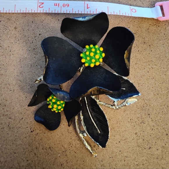 Vintage Judy Lee Flower Brooch - Picture 5 of 6